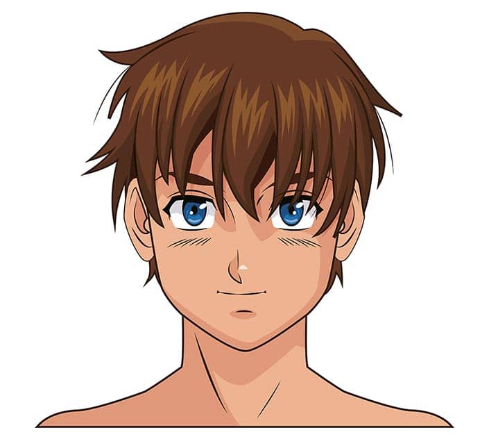 3d Realistic Anime Male Head Stock Photo - Download Image Now - Beauty,  Cartoon, Cheerful - iStock