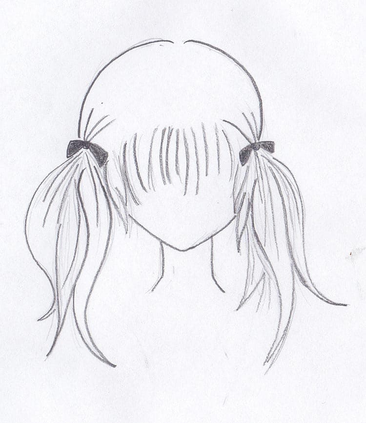 How To Draw Anime Hair Girl Long Anime Drawing For Beginne…