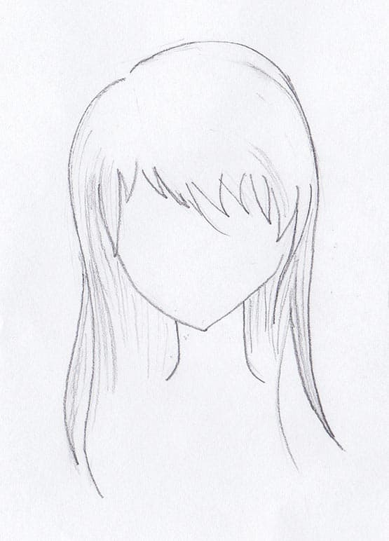 How to Draw a Manga Girl with Long Hair (Side View)