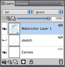 Панель слоев WC layer1 эскиз скрыт