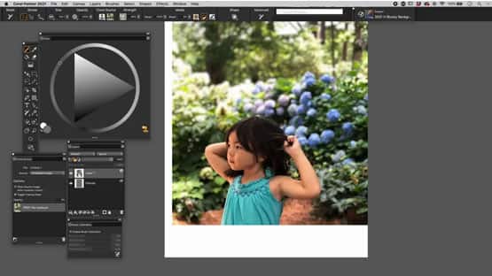 Painting the background