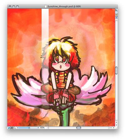 木漏れ日を描く