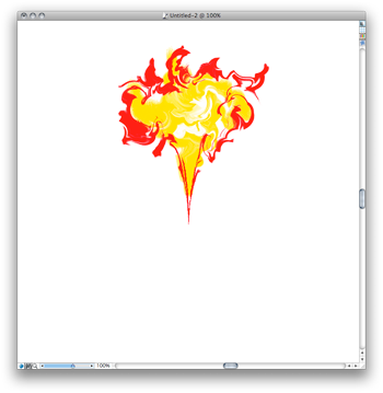 カートゥーン風の爆発を描く