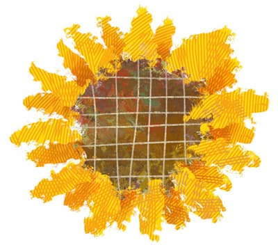 ポップなひまわりを描く